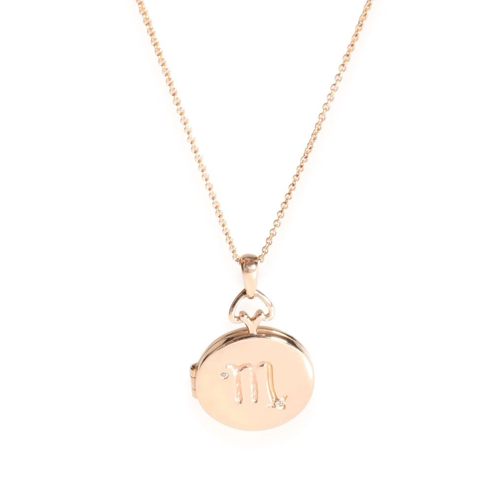 My Story Zodiac Scorpio Locket With Diamond .03 Ctw